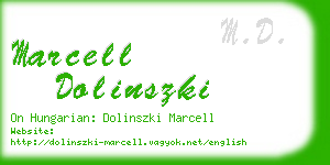 marcell dolinszki business card